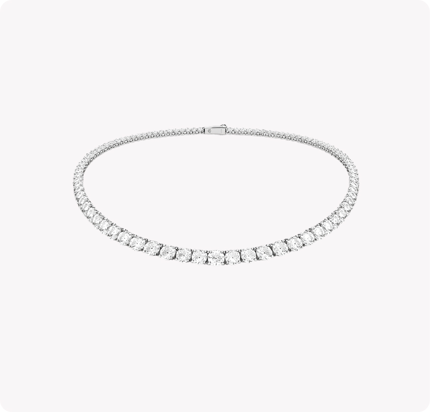 Round Diamond Tennis Bracelet in 18K White Gold