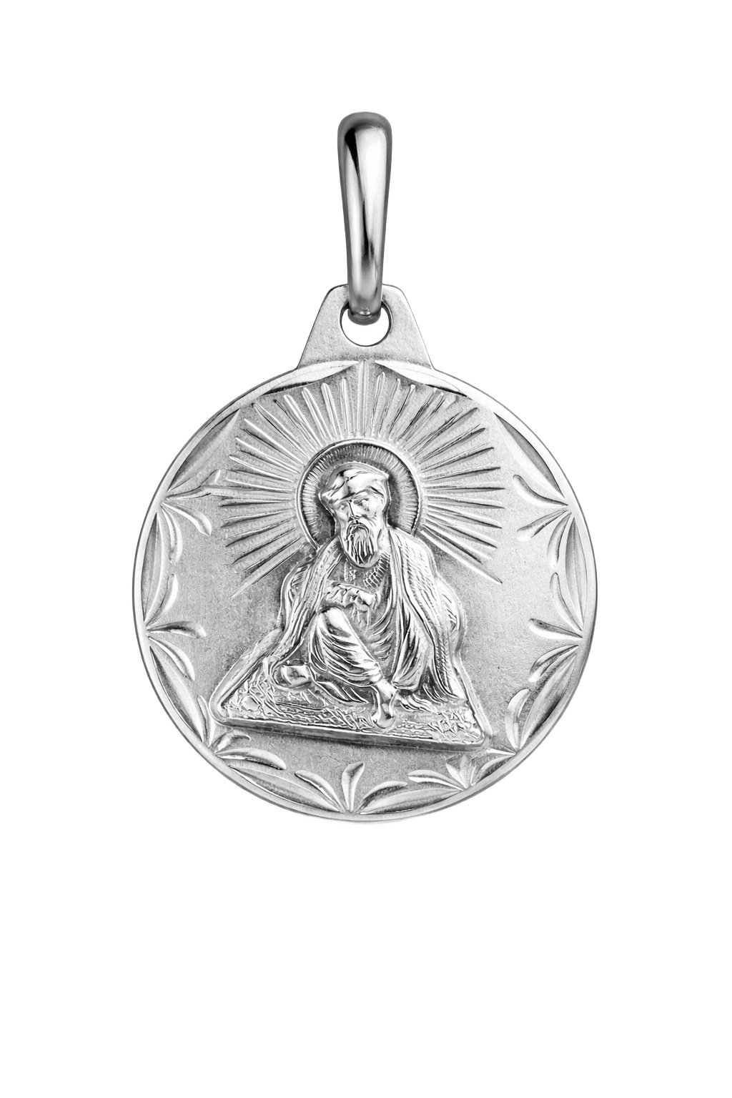 Sterling Silver Saint Religious Medallion Pendant